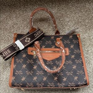 Brown and Black Designer Tote Bag